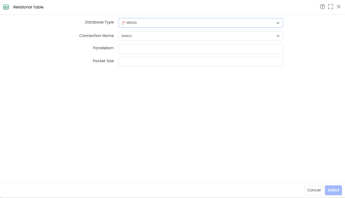 Select Database Type
