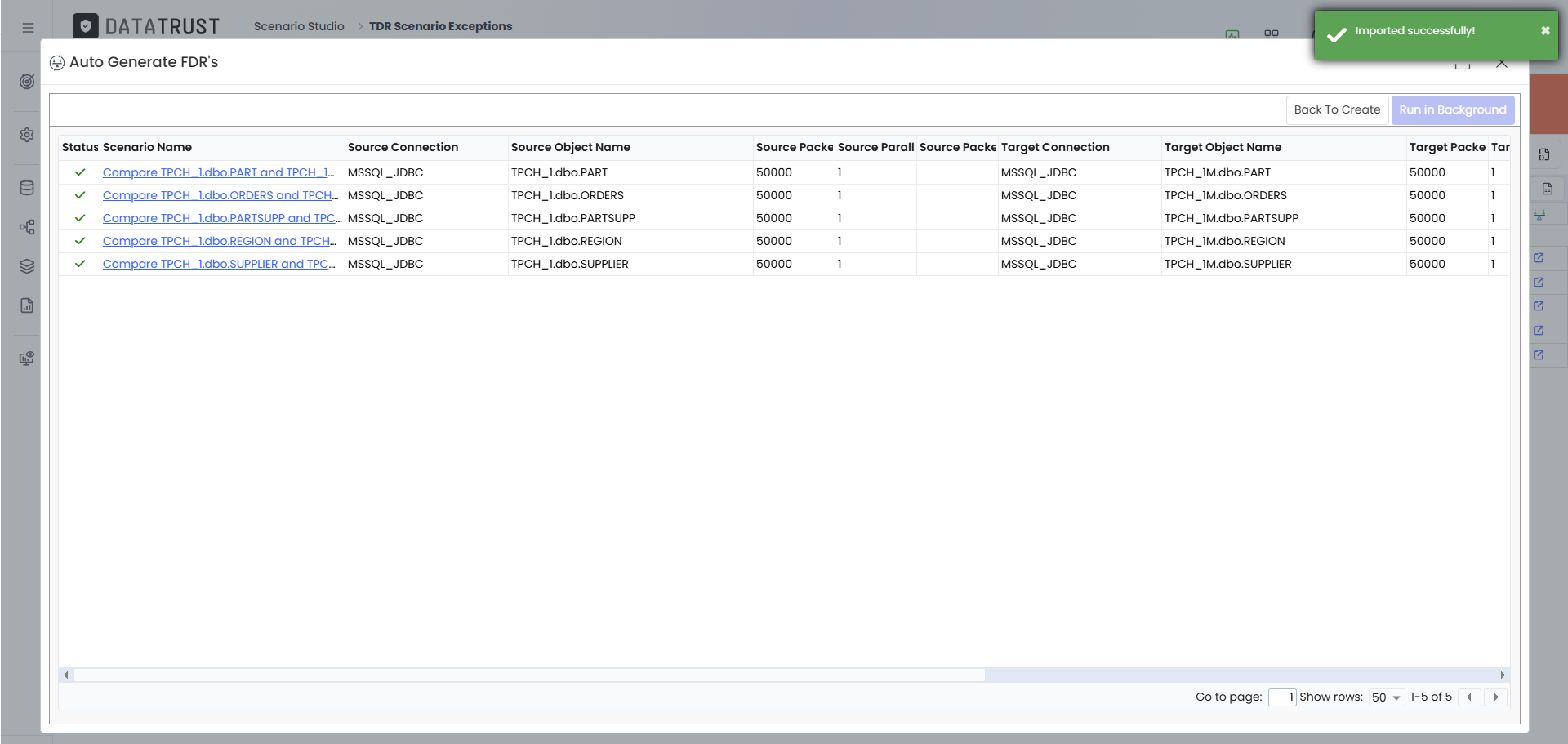 Import Created Successfully