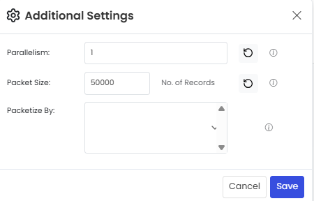 Aditional Setting popup