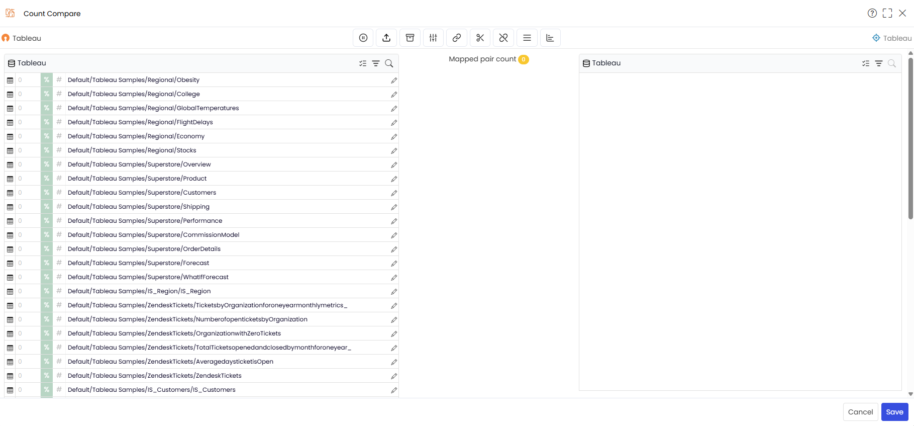 Source Metadata Tables