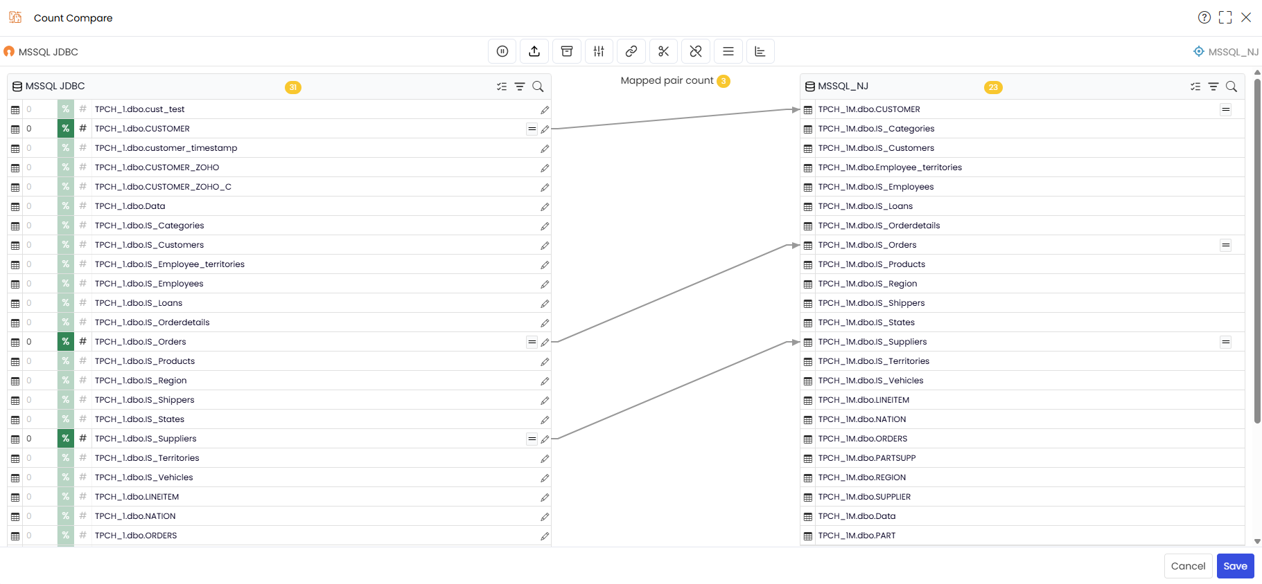 Multiple Table mapping