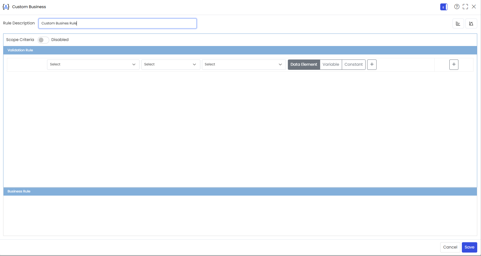 Default it will select Data Eliment