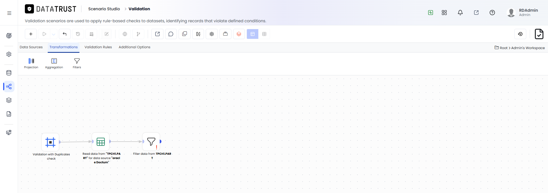 Drag and drop Filter widget