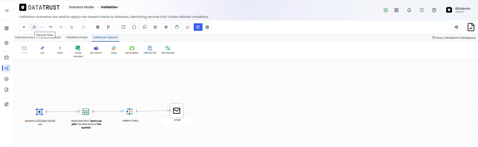 Click on Execute Button