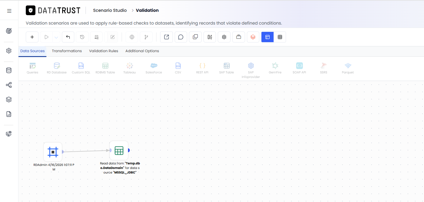Click the Validation Rules tab