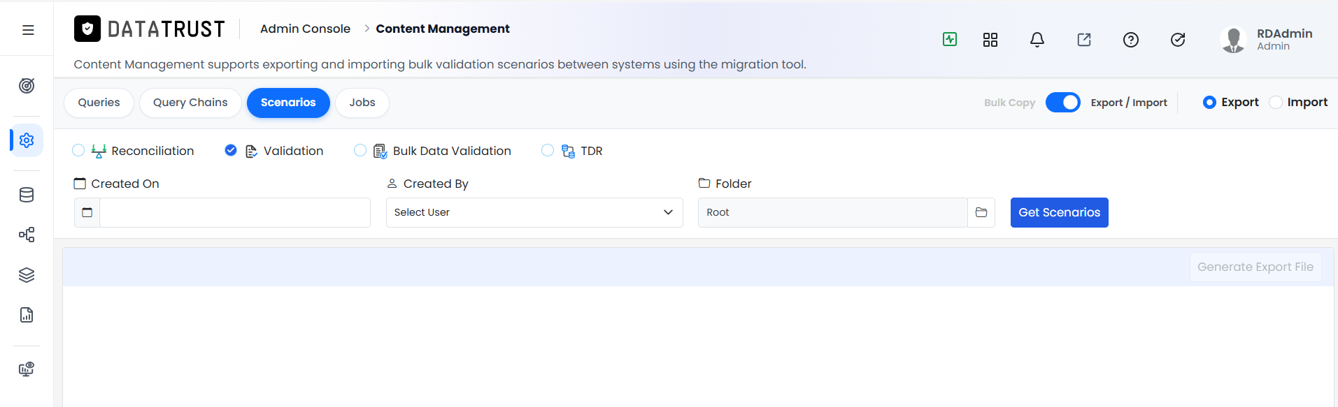 Validation radio button selected
