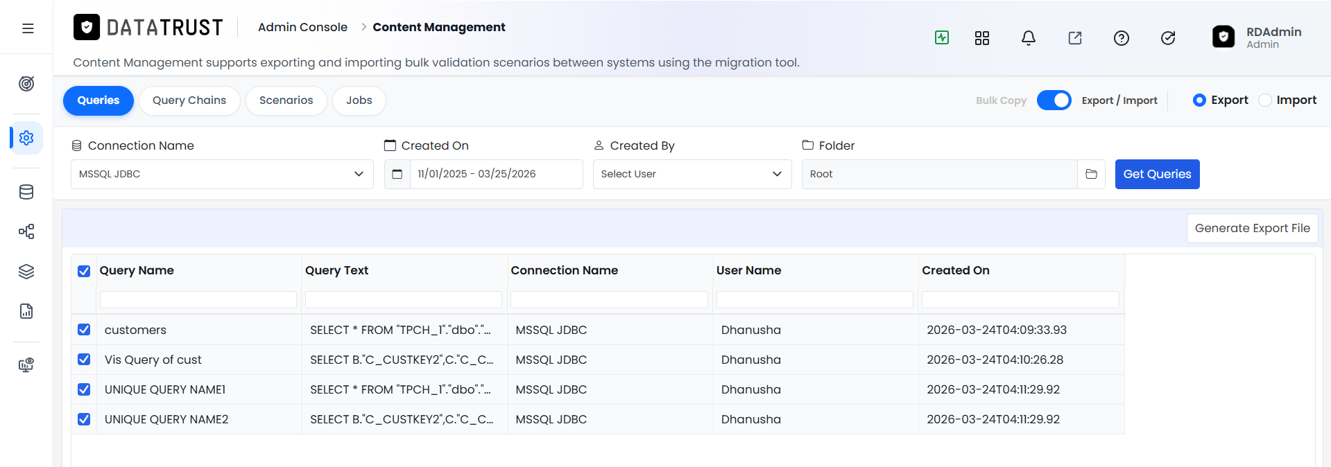 Select All checkbox checked
