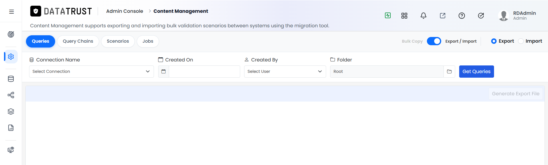 Scenarios tab selected