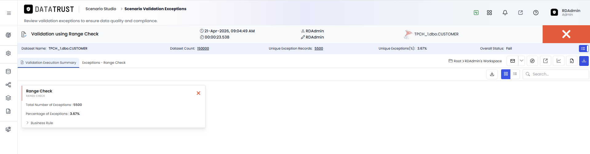 Validation Execution Summary