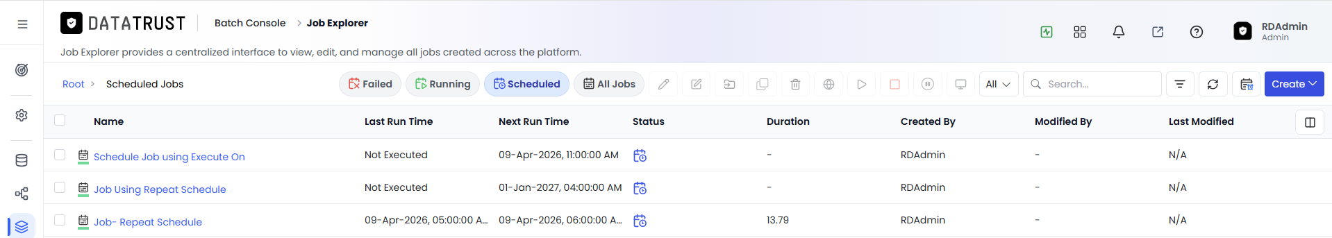 Verify Scheduled Job