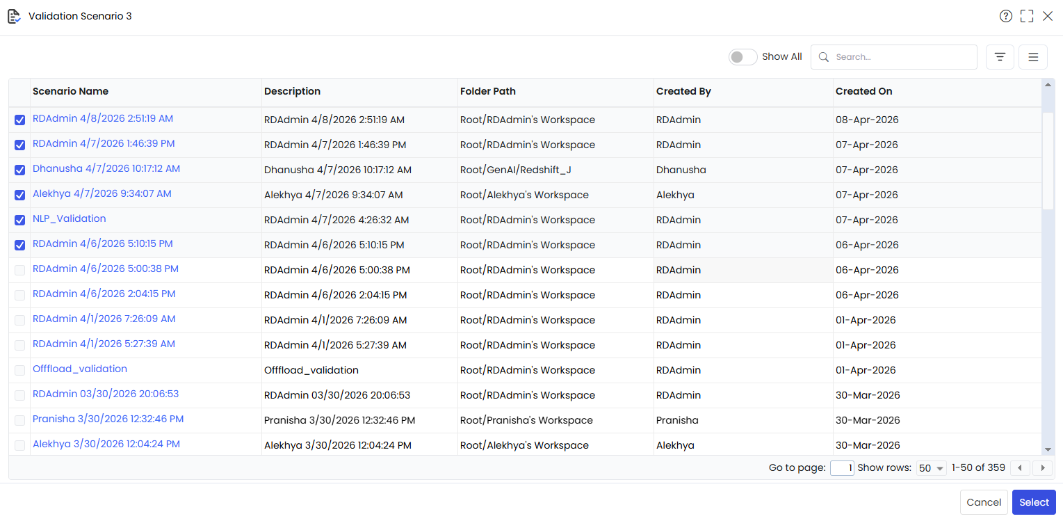 Select Validations and Save