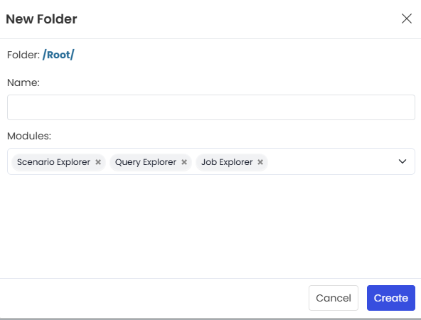 Create Folder Popup