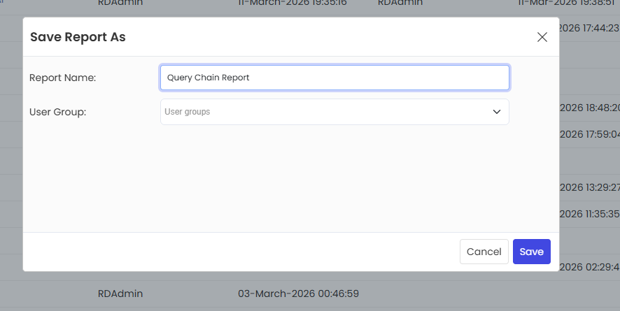 Save Report As Dialog