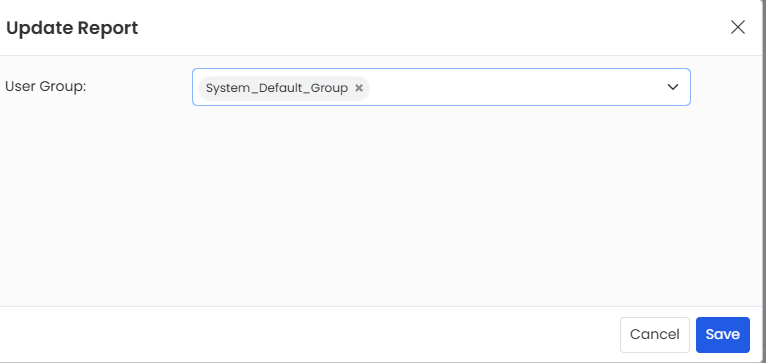 Update Report Dialog