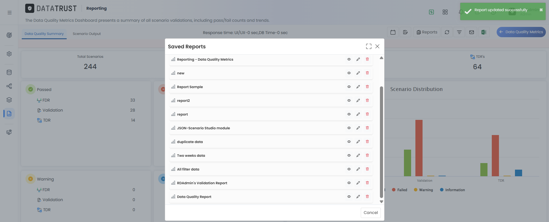Report Updated — Success Toaster