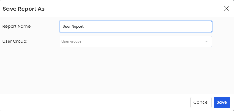Custom User Report View