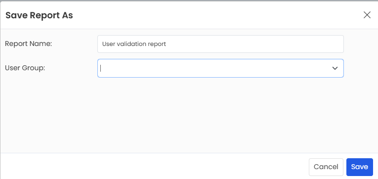 Custom Validation Report View