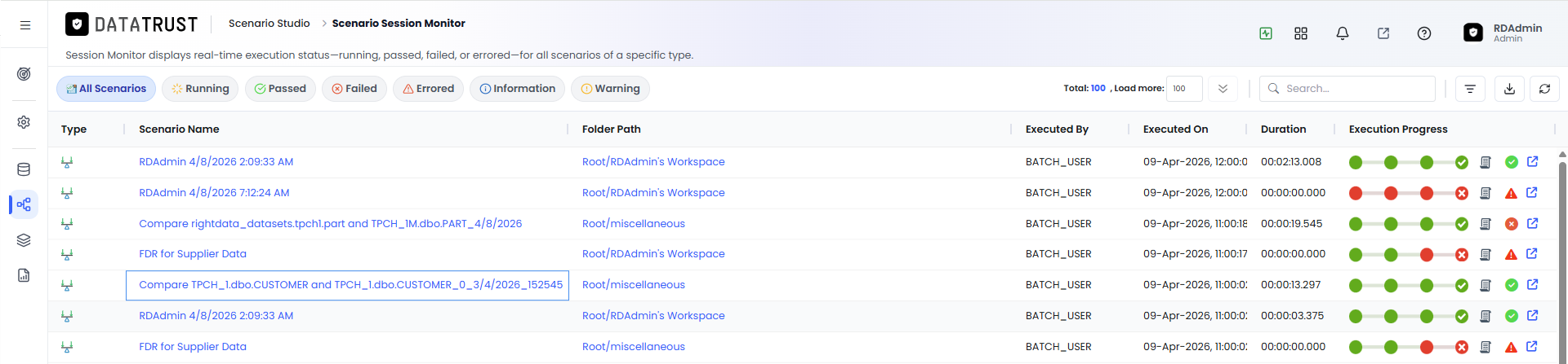 Click on Output Browser