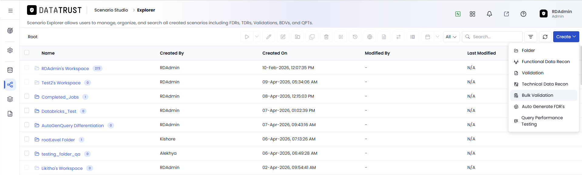 Bulk Data Validation Button
