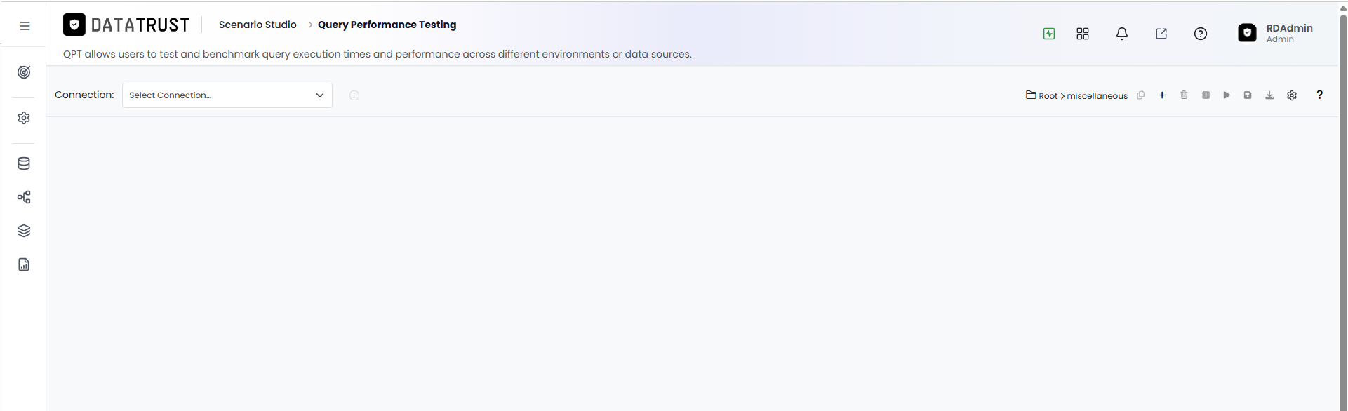 Query Performance Testing Builder Page