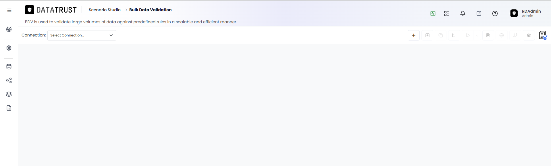 Bulk Data Validation Builder Page