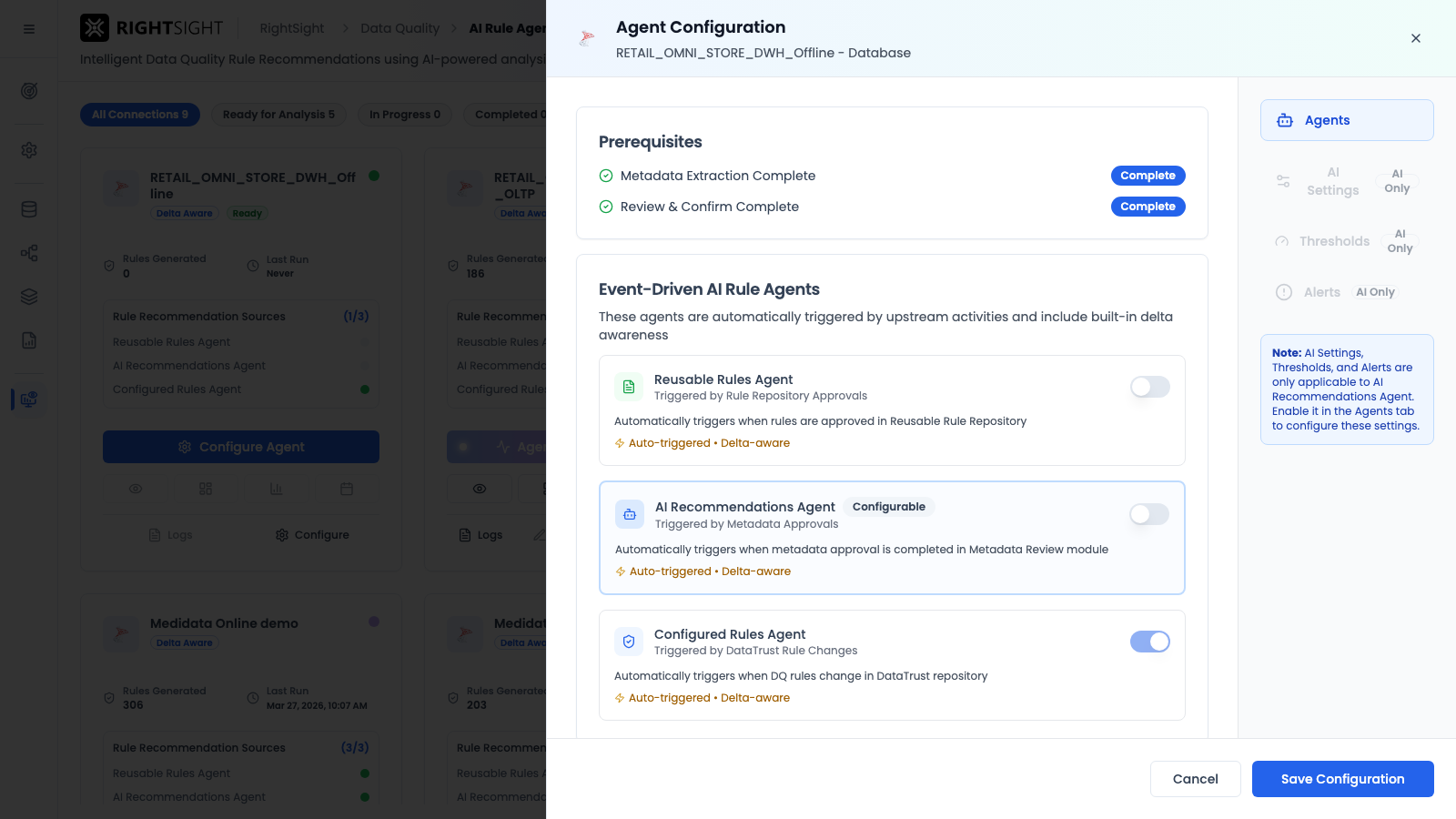 Agent Configuration Drawer